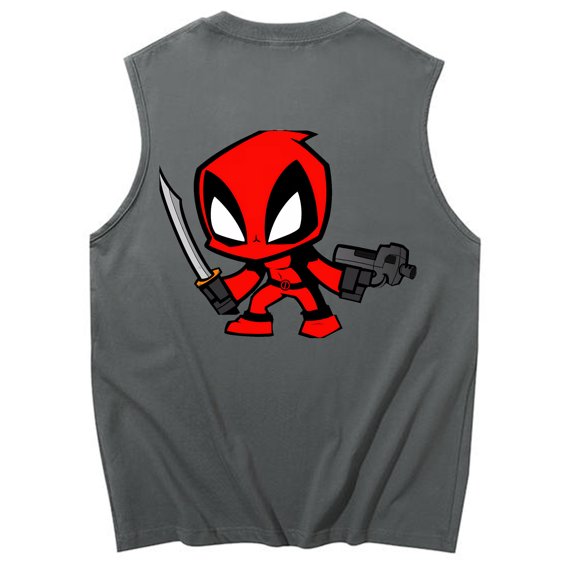 （画像用） Deadpool デッドプール コットン100％タンクトップ（背面プリント）